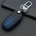 Cheap Genuine Leather Key Ring Auto Key Bags Smart for Audi Q5 - Blue
